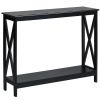 2-Tier Console X-Design Sofa Side Accent Table