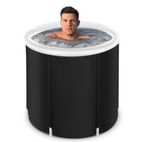 Recovery ice tub, Foldable Adult Bathtub, Outdoor Portable Cold Water Therapy tub, Fitness/Rehab ice tub for Athletes, Long-Lasting Insulated ice tub