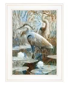 "Marsh Herons II" by Stellar Design Studio, Ready to Hang Framed Print, White Frame