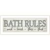 "Bath Rules" By Susie Boyer, Ready to Hang Framed Print, White Frame