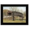 "The Old Humpback Bridge" by Billy Jacobs, Ready to Hang Framed Print, Black Frame