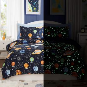 Space 7 Pieces Bed in A Bag, Lightweight Space Bedding Sets for Kids, Teens, Full