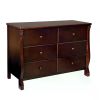 6 Drawer Dresser Display Cabinet Black Cherry Freight Free Clothes Closet Organizer Showcase Showcases Furnitures Storage Locker