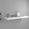 Floating Wall Shelf White 31.5"x9.3"x1.5" MDF