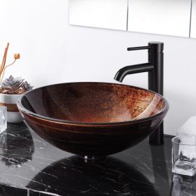 Round Glass Vessel Sink 420mm Diam Pattern2