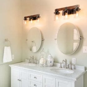 (Same as W1340119955/L1015) 3-Lights Farmhouse Vanity Lights Fixture Rustic Bathroom Light Fixture Bathroom Sconce (Without Bulbs)