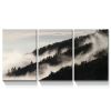 3 Panels Framed Misty Forest Forest Canvas Wall Art Decor,3 Pieces Mordern Canvas Decoration Painting for Office,Dining room,Living room