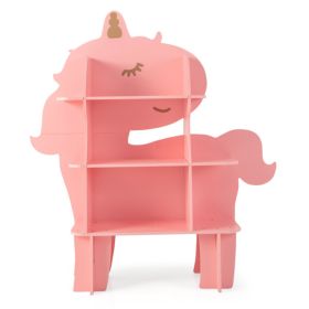 Open storage rack in pink