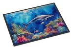 Dolphin Doormat Front Door Mat Indoor Outdoor Rugs for Entryway, Non Slip Washable Low Pile, 24H X 36W