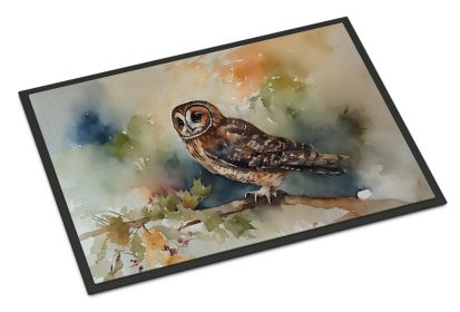 Tawny Owl Doormat Front Door Mat Indoor Outdoor Rugs for Entryway, Non Slip Washable Low Pile, 24H X 36W