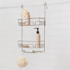 Over the Door Round Wire Shower Caddy Matte Satin