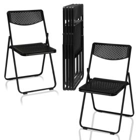 6 Pack Plastic Folding Chairs, Lightweight Stackable Commercial Chairs, Portable Event Seats Indoor Outdoor for Home Event Party Picnic School Wedding