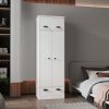 Lakewood Double Door and 1-Drawer Armoire White