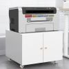 Office furniture Copier Cabinet white 2 door steel copier stand mobile pedestal file Printer Stand