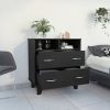 Aaron 2-Drawer 2-Shelf Dresser Black Wengue