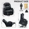 Up to 350lbs Okin Motor Power Lift Recliner Chair for Elderly, Heavy Duty Motion Mechanism with 8-Point Vibration Massage and Lumbar Heating