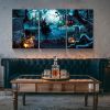 3 pcs Halloween Wall Decor Wall Art with Lights Halloween Decorations with Spooky Pumpkins for Party Living Room Decorative Wall Art 2030inch-Thicknes