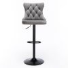 Furniture,Swivel Velvet Barstools Adjusatble Seat Height from 25-33 Inch,17.7 inch base