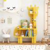 Open storage rack in yellow