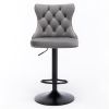 Furniture,Swivel Velvet Barstools Adjusatble Seat Height from 25-33 Inch,17.7 inch base