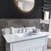 37inch bathroom vanity top stone carrara white new style tops with rectangle undermount ceramic sink and back splash with 3 faucet hole for bathrom ca