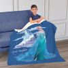 Disney Frozen Ice Magic Silk Touch Sherpa Throw Blanket 50X60 Inches