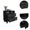 Aaron 2-Drawer 2-Shelf Dresser Black Wengue