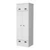 Lakewood Double Door and 1-Drawer Armoire White