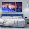 3 Panels Framed Winter Forest Canvas Wall Art Decor,3 Pieces Mordern Canvas Decoration Painting for Office,Dining room,Living room