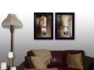 "Two Horses Collection" 2-Piece Vignette By Robin-Lee Vieira, Printed Wall Art, Ready To Hang Framed Poster, Black Frame