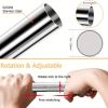 Stretchable 304 Stainless L Shaped Bathroom Bathtub Corner Shower Curtain Rod Rack, Drill Free Install, for Bathroom, Clothing Store