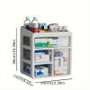 Large capacity family medicine box - spacious storage space with easy to access drawers, orderly classification, sturdy multi-layer structure