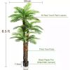 8.5ft Tall Artificial Palm Tree for Outdoors - Triple Phoenix Palm- Perfect for Patio, Poolside, Home Indoor Aesthetic Decor