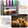 4 Pack Magnetic Shelf, Moveable Fridge Magnetic Spice Rack for Microwave Oven, Spice Jars Racks Holder