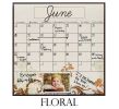 Calendar- Dry Erase Fridge Calendar. Organize your home or office. Beautiful, Floral Fridge Calendar