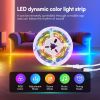 RGB-IC LED Strip Lights, 32.8ft Smart LED Lights for Bedroom, Bluetooth LED lights APP Control, DIY Multiple Colors on One Line