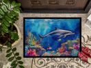 Dolphin Doormat Front Door Mat Indoor Outdoor Rugs for Entryway, Non Slip Washable Low Pile, 24H X 36W