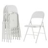 6pcs Elegant Foldable Iron & PVC Chairs for Convention & Exhibition White