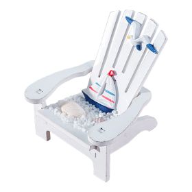 Beach Chair Home Decoration Creative Cute Ocean Beach Chair Ornament Wooden Craft Mini Miniature Kids Toy Decoración Hogar (Ships From: China, Color: E)