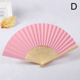 1pc Folding Fan Handheld Fans Chinese Paper Classical Hanfu Fan Solid Color Hand Fan Home Decoration Fan Chinese Fan Hand Folding Fans (Style: 04)