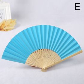 1pc Folding Fan Handheld Fans Chinese Paper Classical Hanfu Fan Solid Color Hand Fan Home Decoration Fan Chinese Fan Hand Folding Fans (Style: 05)