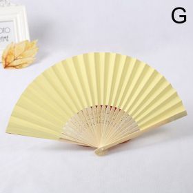 1pc Folding Fan Handheld Fans Chinese Paper Classical Hanfu Fan Solid Color Hand Fan Home Decoration Fan Chinese Fan Hand Folding Fans (Style: 07)