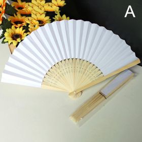 1pc Folding Fan Handheld Fans Chinese Paper Classical Hanfu Fan Solid Color Hand Fan Home Decoration Fan Chinese Fan Hand Folding Fans (Style: 01)