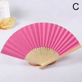 1pc Folding Fan Handheld Fans Chinese Paper Classical Hanfu Fan Solid Color Hand Fan Home Decoration Fan Chinese Fan Hand Folding Fans (Style: 03)