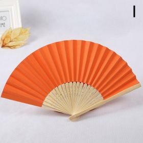 1pc Folding Fan Handheld Fans Chinese Paper Classical Hanfu Fan Solid Color Hand Fan Home Decoration Fan Chinese Fan Hand Folding Fans (Style: 09)