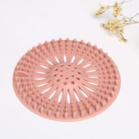 1pc Bathroom Hair Catcher; Debris Filter; Hair Filter; Easy To Install And Clean; For Bathroom Bathtub And Kitchen; Bathroom Accessories (Color: Pink)