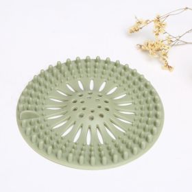 1pc Bathroom Hair Catcher; Debris Filter; Hair Filter; Easy To Install And Clean; For Bathroom Bathtub And Kitchen; Bathroom Accessories (Color: Green)