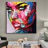 Handmade Oil Painting  Hand Painted Wall Art On Canvas Beauty Women Face Colorful Portrait Abstract Modern Home  Living Room hallway bedroom luxurious