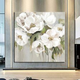 Hand Painted Oil Paintings Hand Painted Wall Art Flower Modern Abstract Living Room Hallway Bedroom Luxurious Decorative Painting (Style: 01, size: 150x150cm)