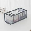 1pc/3pcs Fabric Sock and Underwear Organizer - 6/7/11 Grids Drawer Organizers for Closet Storage - Foldable Cabinet Boxes for Socks, Underwear